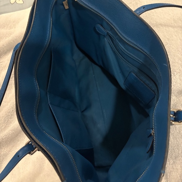 Coach Blue Leather Tote Bag - Picture 4 of 4
